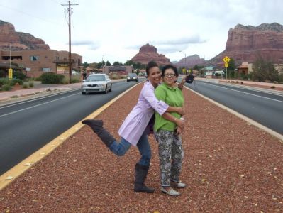 Gaya uong Plembang di Sedona..
Mak inilah gaya kami yang batal ke Grand Canyon.....

