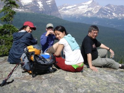 Kami di Lake O'Hara Prospect Point

